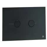 JTP Matt Black Metal Pneumatic Dual Flush Plate Cut Out